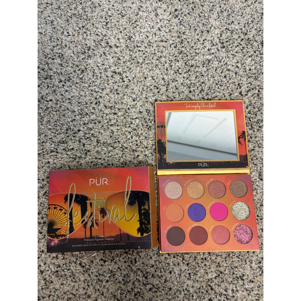 PUR Cosmetics Eyeshadow Palette Festival 12-Piece Pressed Pigment Multi NIB